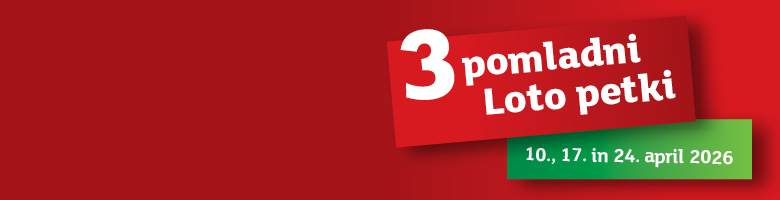 3 pomladni Loto petki. 10., 17. in 24. april 2026. Adria Twin Sports + 20.000 €. Vplačaj vsaj 10 €.